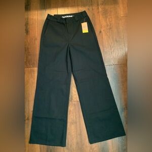 NWT Dickies Black Chino Pants Classic Style Wide Leg
